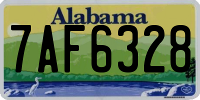 AL license plate 7AF6328