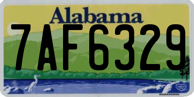 AL license plate 7AF6329