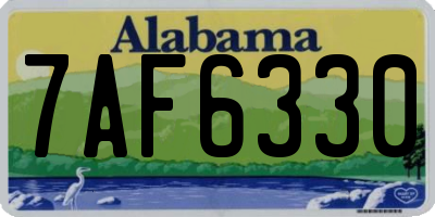 AL license plate 7AF6330