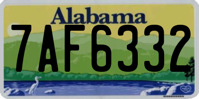 AL license plate 7AF6332
