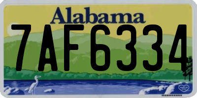 AL license plate 7AF6334