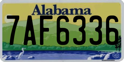 AL license plate 7AF6336