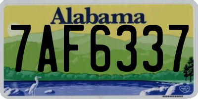 AL license plate 7AF6337
