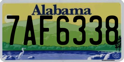 AL license plate 7AF6338