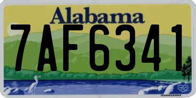 AL license plate 7AF6341