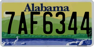 AL license plate 7AF6344