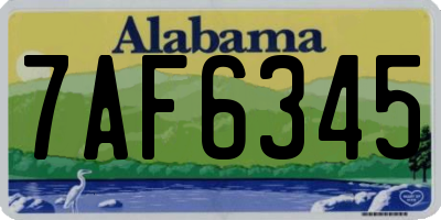 AL license plate 7AF6345
