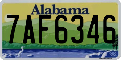 AL license plate 7AF6346
