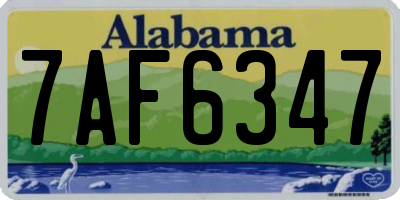 AL license plate 7AF6347