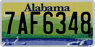 AL license plate 7AF6348
