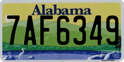 AL license plate 7AF6349