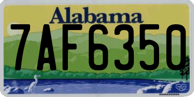 AL license plate 7AF6350