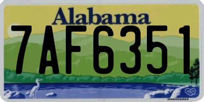 AL license plate 7AF6351