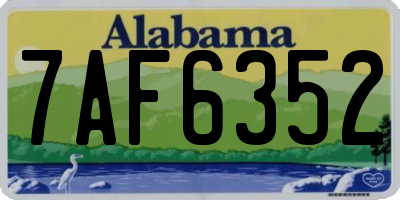 AL license plate 7AF6352
