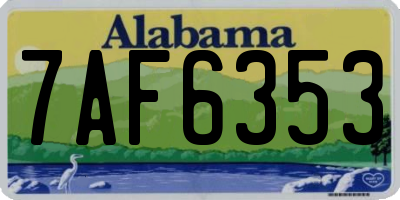 AL license plate 7AF6353