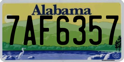 AL license plate 7AF6357