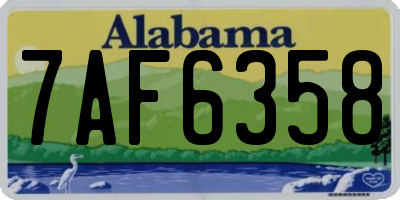 AL license plate 7AF6358