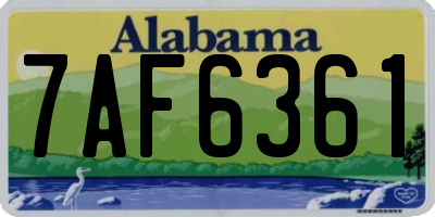 AL license plate 7AF6361