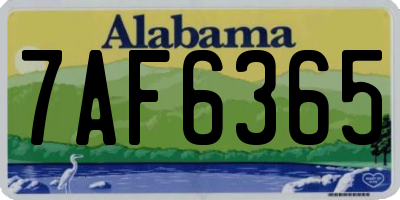 AL license plate 7AF6365