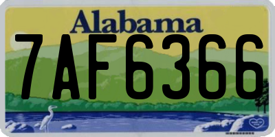 AL license plate 7AF6366
