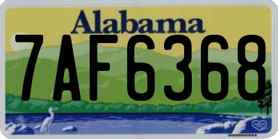 AL license plate 7AF6368