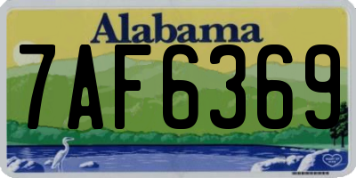 AL license plate 7AF6369