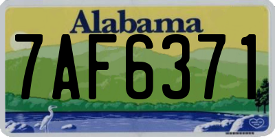 AL license plate 7AF6371