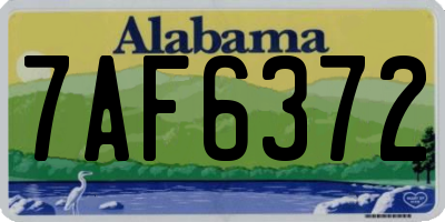 AL license plate 7AF6372