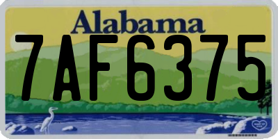 AL license plate 7AF6375