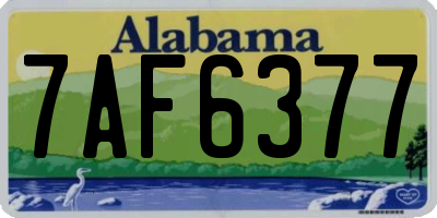 AL license plate 7AF6377