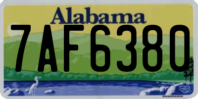AL license plate 7AF6380