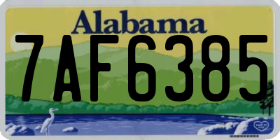 AL license plate 7AF6385