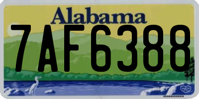 AL license plate 7AF6388