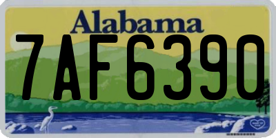 AL license plate 7AF6390