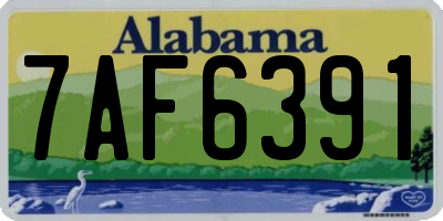 AL license plate 7AF6391