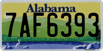 AL license plate 7AF6393
