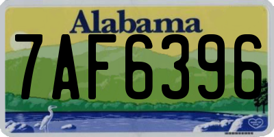 AL license plate 7AF6396