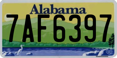 AL license plate 7AF6397