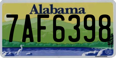 AL license plate 7AF6398