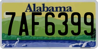 AL license plate 7AF6399