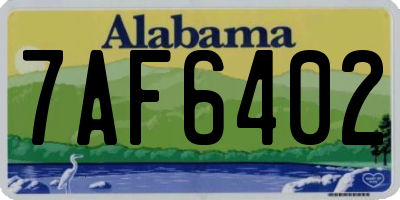 AL license plate 7AF6402