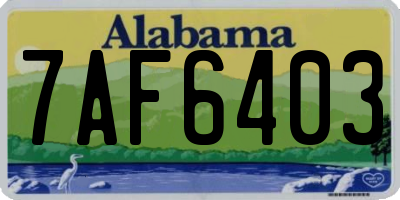 AL license plate 7AF6403