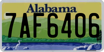 AL license plate 7AF6406