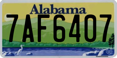 AL license plate 7AF6407