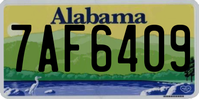 AL license plate 7AF6409