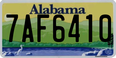AL license plate 7AF6410