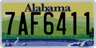 AL license plate 7AF6411