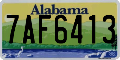 AL license plate 7AF6413