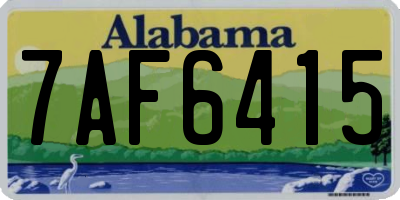 AL license plate 7AF6415