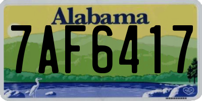 AL license plate 7AF6417